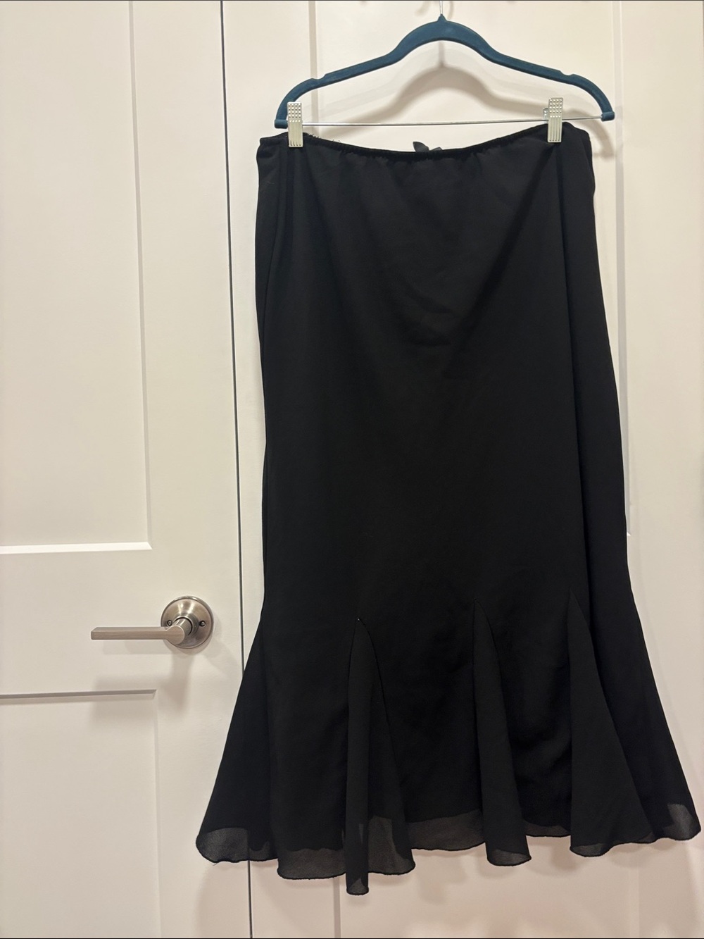 dressbarn Black Flared Midi Skirt